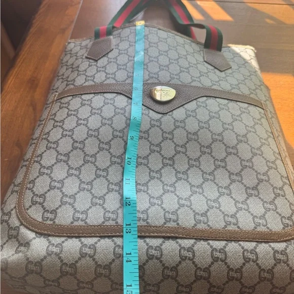 Gucci Vintage GG Plus Sherryline Tote/Handbag W/COA. - Picture 12 of 16